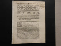 Edit du Roi donné à Fontainebleau au mois de novembre 1765 concernant la liquidation des dettes de l'hôpital de Saint-Joseph de la Grave de la ville de Toulouse