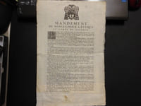 Mandement de monseigneur l'évêque et comte de Valence au sujet des français esclaves des turcs. 5 janvier 1716