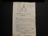 Certificat de non inscription sur la liste des émigrés Avignon An 2