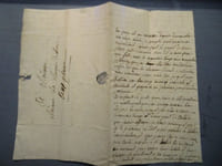 Correspondance privée adressée à la Marquise de Mons et à son mari; habitants le village LES PLANS, canton de Saint- Martin-de-Valgalgues (proche de Mons et d'ALES)dans le Gard