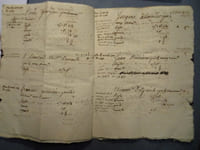 Liève n°4 des Censives du Mazel (1781-1786)
Manuscrit de 12 pages in-4 (6pp. blanches)