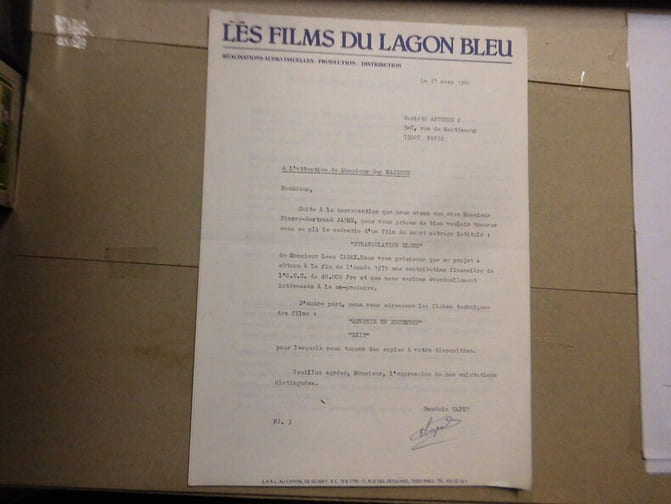 Dépôt d'un scénario de court métrage "STRANGULATION BLUES" avec demande de
co-production à Antenne 2 (le 27 mars 1980).