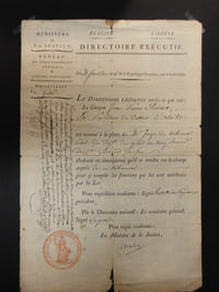 Nomination de Juge du tribunal Civil du département du Gard.
(Jean-Pierre Rieux ex Président du District d'Alais)
