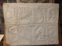 Pièce signée Louis XIII sur parchemin (27x22 cm)