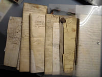 Liasse d'actes de 1632 à 1779 sur parchemin