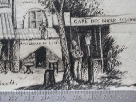 - Attentat d'assassinat sur la personne du Roi des Français le 28 juillet 1835. Prix 6 sous.- Dessin à la craie noire, légendes à la plume.. ATTENTAT ...