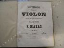 Méthode de Violon, 4eme édition.. MAZAS (F.)