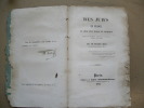 Des Juifs en France. De leur &eacute;tat moral et politique depuis les premiers temps de la monarchie jusqu'&agrave; nos jours.. HALLEZ (Th&eacute;ophile)