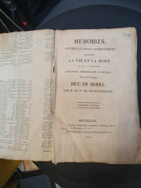 Mémoires, lettres et pièces authentiques touchant la vie et la mort de S.A.R. monseigneur Charles-Ferdinand-d'Artois, fils de France, Duc de Berry.