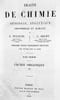 Trait&eacute; de Chimie, g&eacute;n&eacute;rale, analytique, industrielle et agricole. Troisi&egrave;me &eacute;dition enti&egrave;rement refondue.. PELOUZE (J.), E. FREMY.