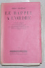 Le Rappel à l'Ordre.. COCTEAU (Jean) :