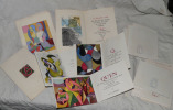 Ensemble de 25 cartes de voeux originales lithographiées en couleurs de différents formats entre 1948 et 1972.. CADENEL (Léon) :