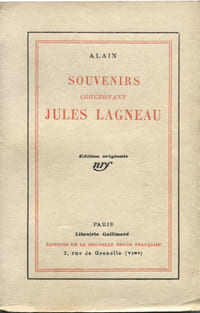 Souvenirs concernant Jules lagneau.