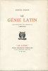 Le Génie Latin.. [CARLEGLE)] FRANCE (Anatole) :