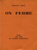 On Ferme.. CARCO (Francis) :