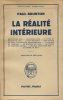 La Réalité Intèrieure.. BRUNTON (Paul) :