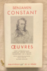 Oeuvres.. CONSTANT (Benjamin) :