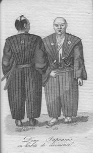 Le Japon, ou Moeurs Usages et Costumes des Habitans de cet Empire d'après Krusenstern, Langsdorf, Titzing - Cérémonies Usitées au Japon, pour les Mariages, les Funéralles, et les Principales Fêtes de l'Année par feu M. Titsingh]. - Le Japon ou Voyage de Paul Ricord aux iles du Japon.
