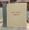 Oeuvres Libres.. [BECAT (Paul--Emile)] VERLAINE (Paul) :