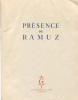 Pr&eacute;sence de Ramuz.. RAMUZ (C.-F.) :