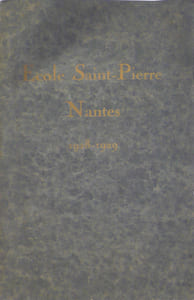 Palmarès 1928-1929 de l'Ecole Saint-Pierre à Nantes