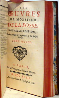 Les oeuvres de Monsieur De La Fosse, nouvelle édition revues, corrigées et augmentées de ses poésies diverses