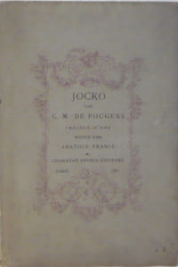 Jocko par C.M. de Pougens précédé d'une notice par Anatole France
