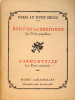 Paris au XVIIIè siècle. Retif de la Bretonne , Le Paris populaire / Carmontel le Paris mondain. Musée Carnavalet Décembre 1934-Janvier 1935. ...