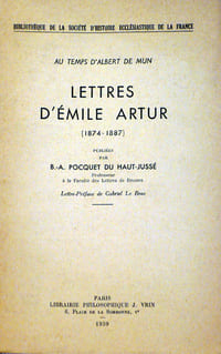 Lettres d'Emile Artur (1874-1887)