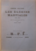 Les élégies martiales 1915-1918. Allard Roger .