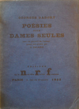 Poésies pour dames seules. Gabory Georges .