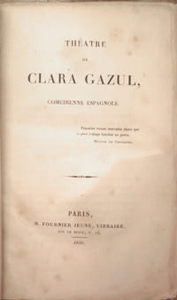 Théâtre de Clara Gazul, comédienne espagnole