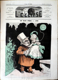 "L'Eclipse. Cinquième année, N°216, 15 Décembre 1872. Un bon père. ""C'est elle!... C'est ma fille ! [république conservatrice]"" Par Job"