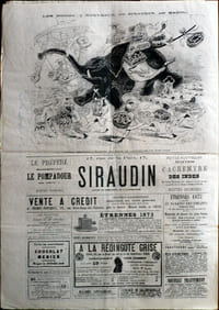 L'Eclipse. Cinquième année, N°218, 29 Décembre 1872. Le bras droit M. Barthélémy Saint-Hilaire par Gill / Hadol