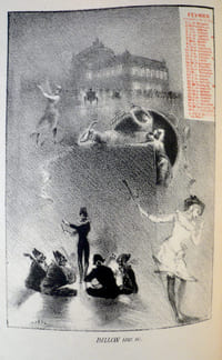 Calendrier Parisien 1892. Textes par Hugues Le Roux, treize lithographies par Dillon