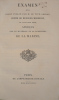 Examen d'un écrit publié par M. Le Vice-Amiral Comte de Burgues Missiessy, et ayant pour titre, Aperçus sur le matériel et le personnel de la Marine. ...
