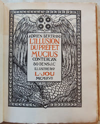 L'illusion du préfet Mucius, conte de l'an 80 orné de gravures sur bois de Louis Jou