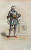 Gravure sur acier coloriée et gommée à l'époque issue du Plutarque Français (1835 )Cossé Brissac. Cossé Brissac . .