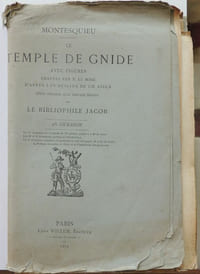 Le Temple de Gnide. Avec les figures gravée par Le Mire d'après les dessins de Ch. Eisen. Texte original avec préfaceinédite par Le Bibliophile Jacob (Paul Lacroix)
