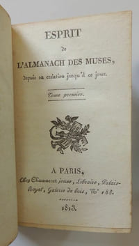 L'esprit de l'almanach des muses, depuis sa création jusqu'à ce jour