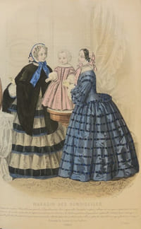 Magasin des demoiselles.  Morale, histoire ancienne et moderne, science, économie domestique, littérature, beaux-arts, voyages, biographie, petit courrier des demoiselles. 11ème année 1854-1855