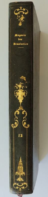 Magasin des demoiselles.  Morale, histoire ancienne et moderne, science, économie domestique, littérature, beaux-arts, voyages, biographie, petit courrier des demoiselles. 12ème année 1855-1856