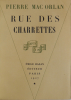 Rue des charettes.. Pierre Mac Orlan [Lucien Boucher] .