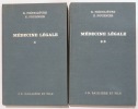 Médecine Légale (bien complet en 2 volumes). René Piédelièvre Etienne Fournier .