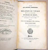 Lettres vendéennes ou correspondance de trois amis en 1823, dédiées au Roi. Troisième édition revue, corrigée et augmentée. Suivi de la suite aux lettres vendéeennes ou Relation du voyage de S.A.R. Madame, Duchesse de Berry, dans la Touraine, l'Anjou, la Bretagne, la Vendée et le Midi de la France en 1828 dédiée à S.A.R. le Duc de Bordeaux