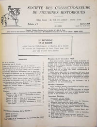 Bulletins de la société des collectionneurs de figurines historiques. 29 et 30ème année. Année 1959 et 1960 complètes. Hussards Allemands 1914