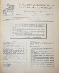 Bulletins de la société des collectionneurs de figurines historiques. 26, 27 et 28ème année. Année 1956, 1957 et 1958 complètes. Cavalerie italienne 1797-1814 / Maison du Roi 1814