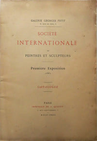 Catalogue de la première exposition le la Société internationale de peintres et sculpteurs. 1882