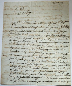 Lettre autographe signée de Mâcé Desbois, directeur du jury d'accusation chargé d'instruire le procès des Terroristes de Nantes, à Guillaume de Villenave, avocat Nantais