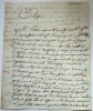 Lettre autographe signée de Mâcé Desbois, directeur du jury d'accusation chargé d'instruire le procès des Terroristes de Nantes, à Guillaume de ...